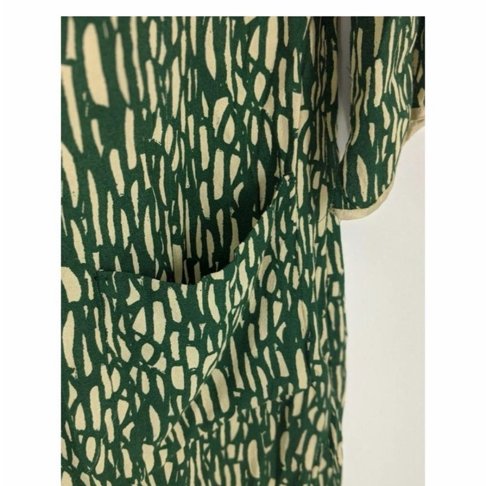 By Malene Birger Dalise Scribble Print Shift Dress Size 38 (8) Green Cream Tunic View 5